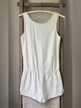 Zara Trafaluc Collection Cream Lace Romper Size XS